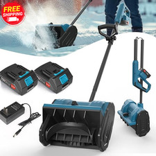 1500W Electric Snow Shovel Cordless Snow Removal Snow Blower + Battery & Charger