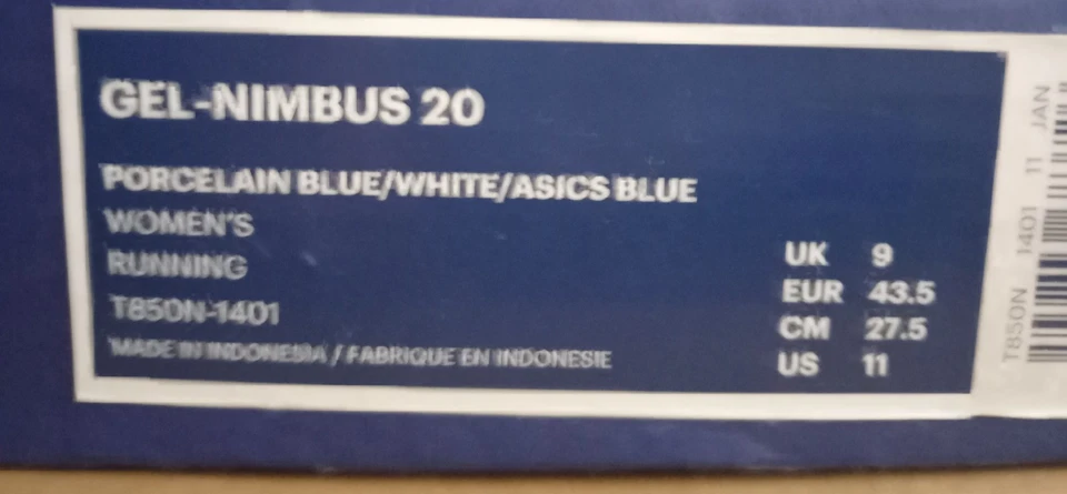 ASICS GEL NIMBUS 20  Gr. 11 US (43,5) TOP RUNNINGSCHUH, NEU + OVP! - Bild 4 von 4