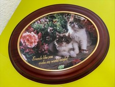 Vanhygan & Smythe Frame Kittens  Framed Plate Friends Like You Franklin Mint
