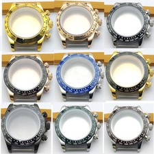 40mm Stainless Steel Watch Case Sapphire Glass for Vk63 Movement ReplacementPart