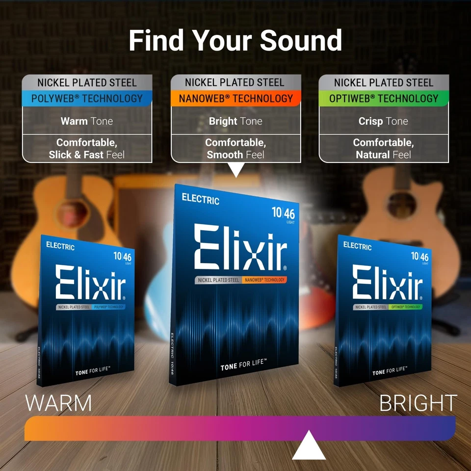 Cordes pour guitare électrique avec revêtement NANOWEB, Medium - Photo 3/4
