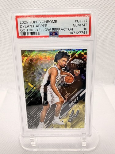 2025 Topps Chrome Dylan Harper Refractors Yellow (PSA 10)
