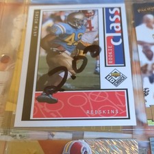 Upper Deck Skip Hicks Commanders #218 Rookie Autographed Football Card. rookie card picture