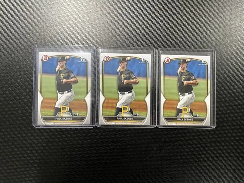2023 Bowman Draft Baseball Paul Skenes 1st Bowman #BD-14 (3 Card Lot)