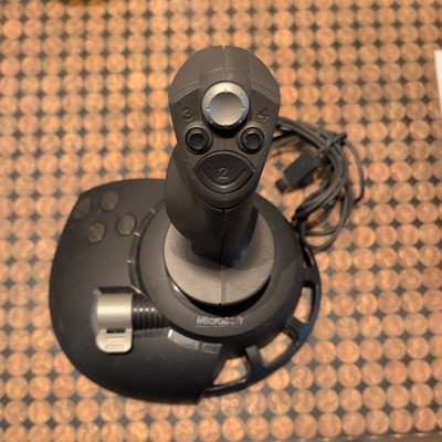 SideWinder Force Feedback 2 Joystick Black X05-63776 Untested