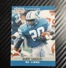 Pro Set 1989 Barry Sanders Rookie #102 Detroit Lions Football Card