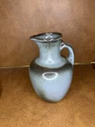 VTG FRANKOMA POTTERY 7" #8 PLAINSMAN Blue Moss Water PITCHER EWER MCM