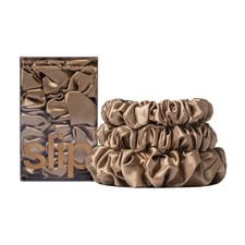 Slip Back To Basics Light Brown Scrunchie Set 2 1 Pure Silk 100 Mulberry Silk