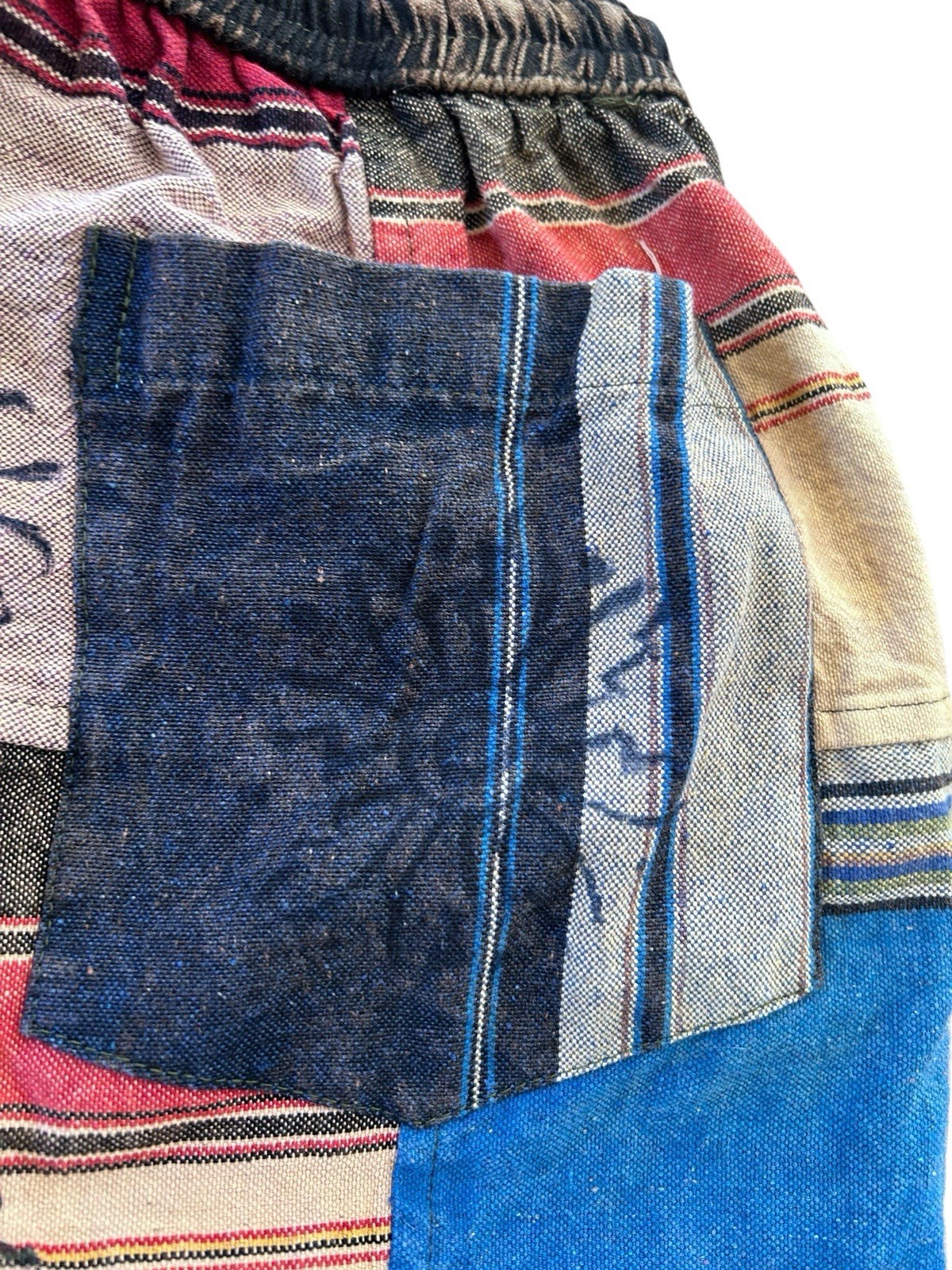 Rising International Patchwork Pants M Cargo Boho… - image 11