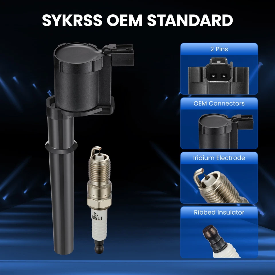 8X Ignition Coil Packs UF191 + Spark Plugs For 2001-2002 Qvale Mangusta 4.6L V8 - Image 2 of 4