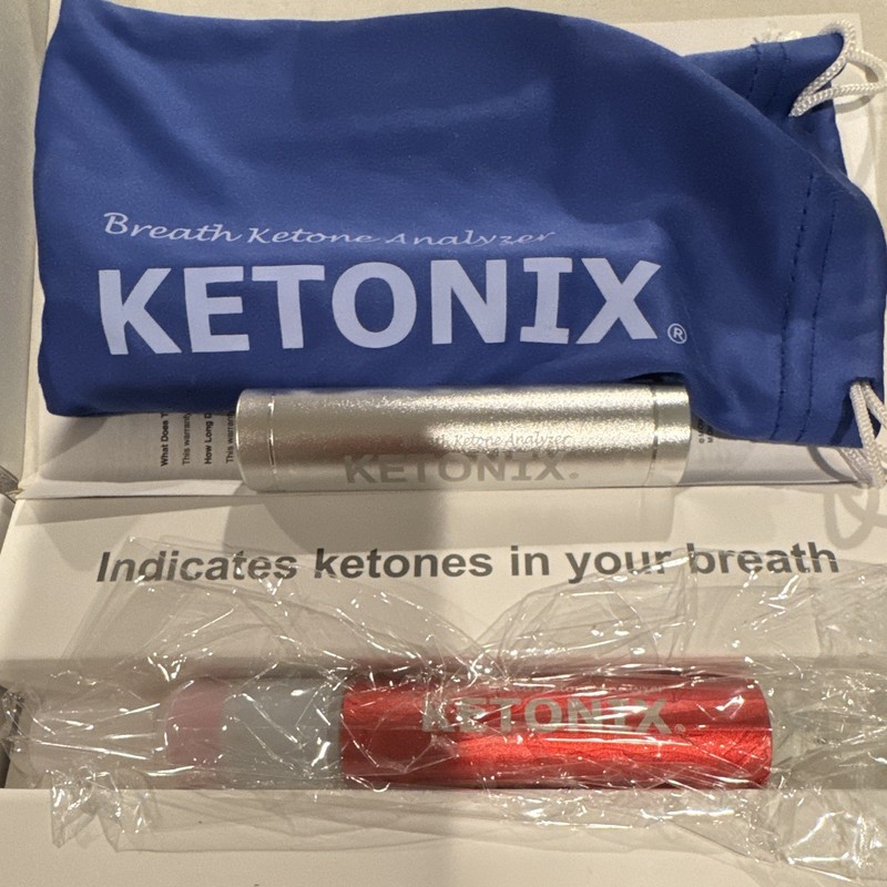 Ketonix Breath Ketone Analyzer Electronic Breathalyzer LED Red/Silver