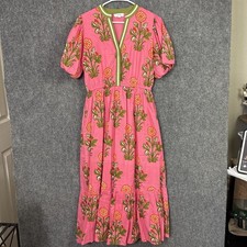 THML Emerson Dress Womens Size M Pink Puff sleeve Maxi