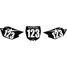 Attack Graphics Standard Restyle Number Plate Backgrounds  For Yamaha YZ250 2018