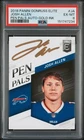 2018 PANINI DONRUSS ELITE PEN PALS AUTO GOLD INK #JA JOSH ALLEN ROOKIE RC PSA 6