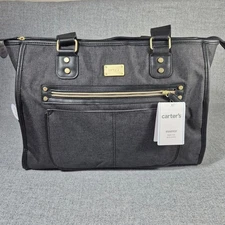 NWT Carter’s Essence Black Diaper Bag Tote Extra Large Baby Product