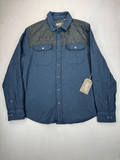 Howler Brothers Men's Quintana Flannel Teak Station Blue NWT Small