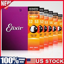 2 Boxes Elixir Strings Phosphor Acoustic Electric Guitar Strings - 16027 11-52 