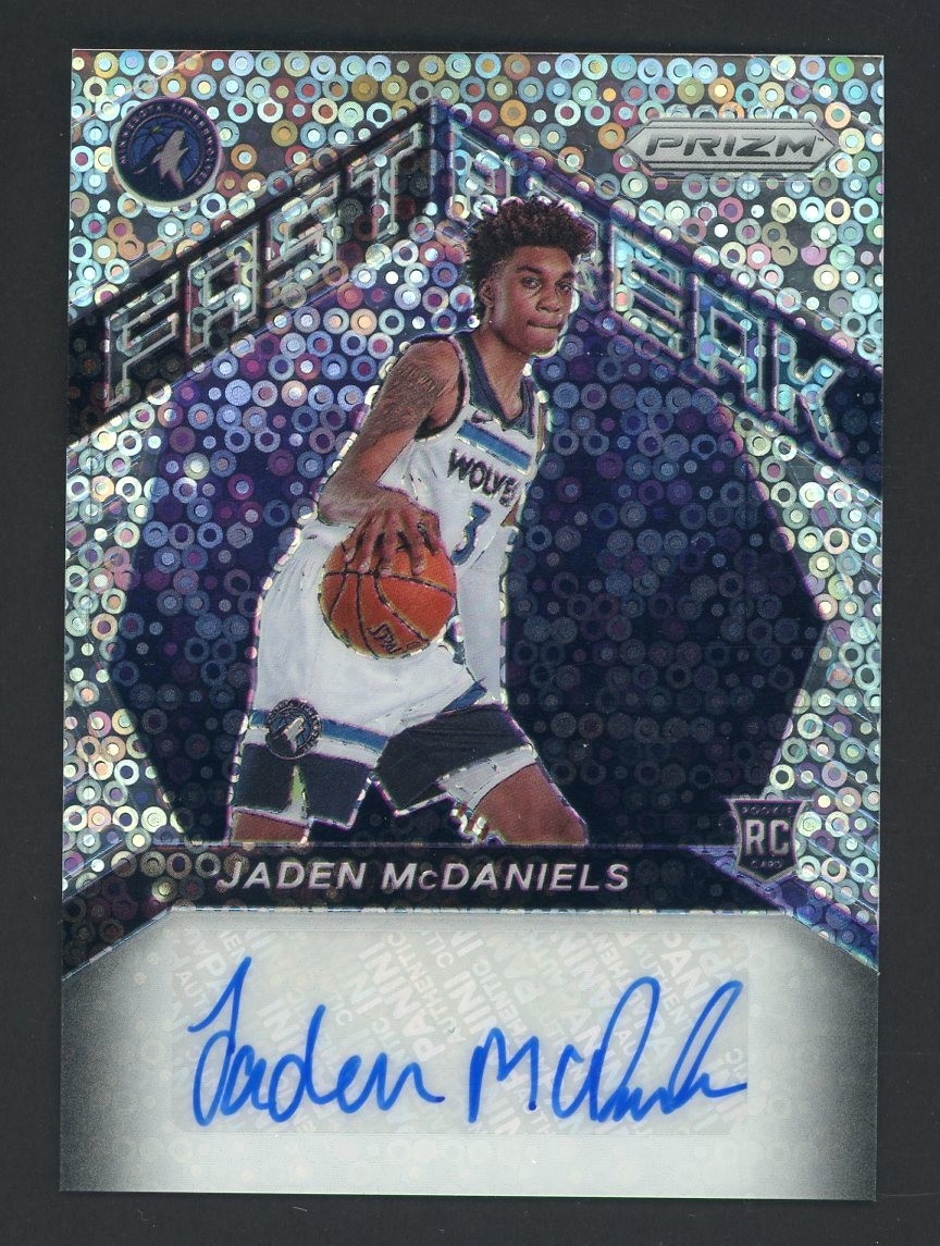 2020-21 Panini Prizm Jaden McDaniels  RC Rookie #FR-JMD Fast Break Auto