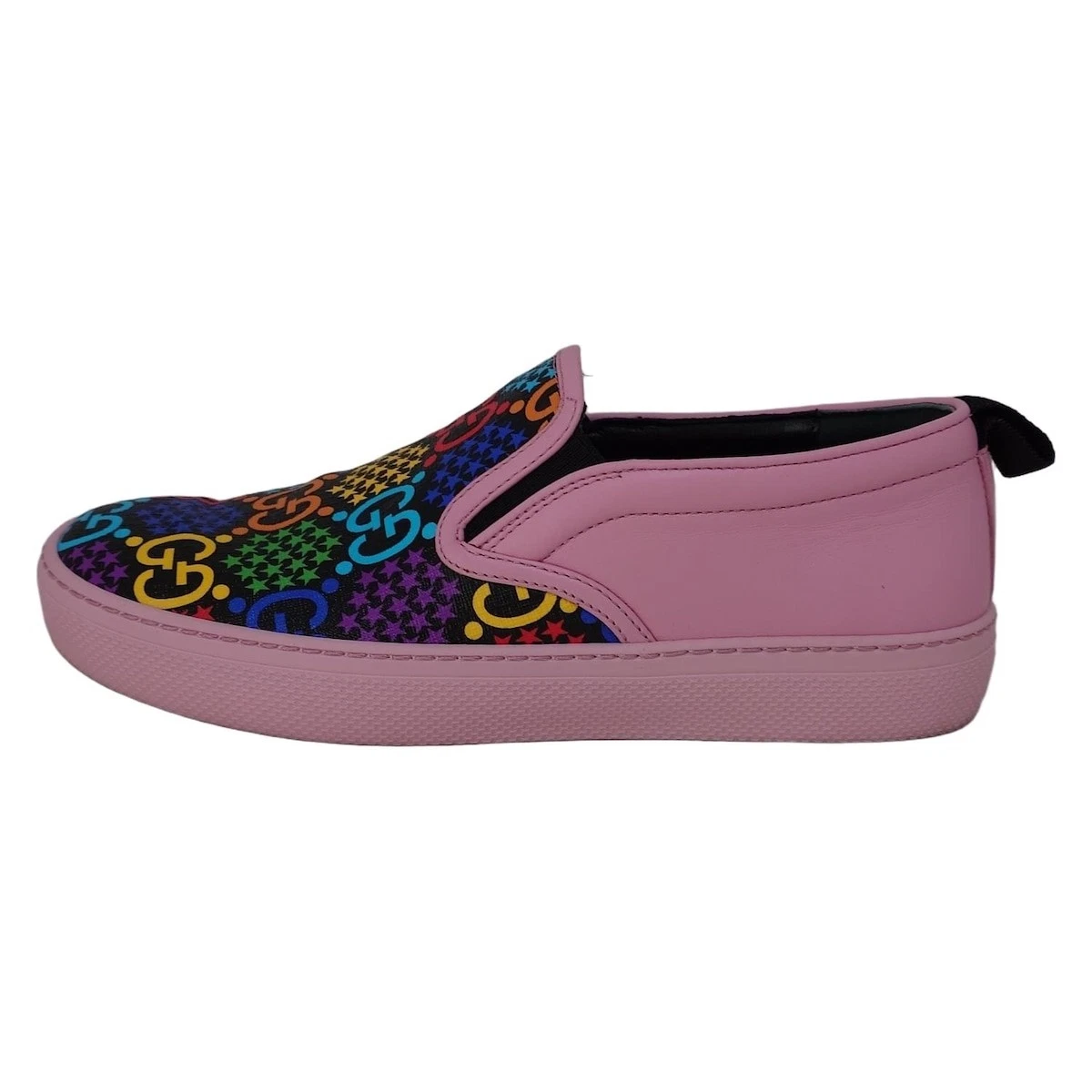 Auth GUCCI   610082 Chaussures Femme Rose Jaune Multi PVC