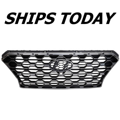 NEW Smoked Chrome Front Grille For 2019-2020 Hyundai Santa Fe With Camera Hole