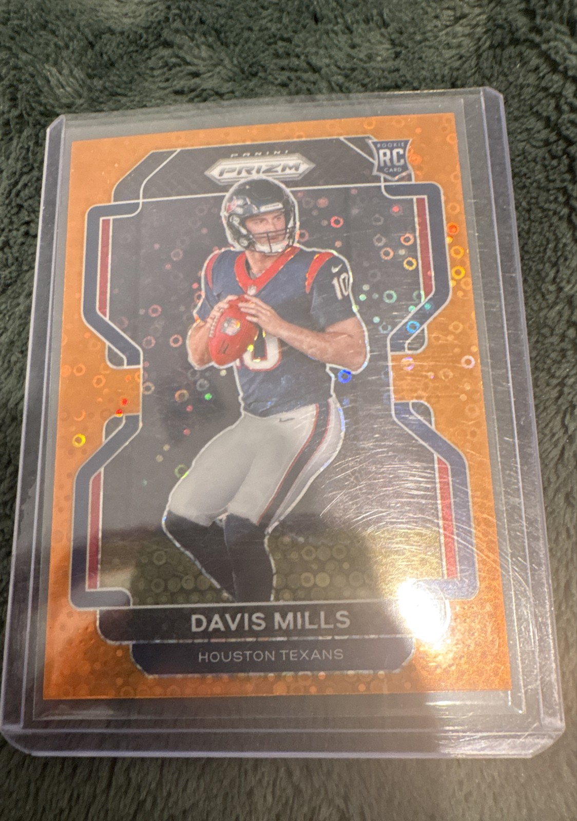 2021 Panini Prizm - Rookie Davis Mills #352 Orange Disco Prizm (RC)