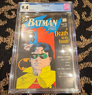 Batman #427 CGC 9.4 (1988) DC Comics A Death in the Family Signed Mignola Rare!