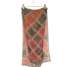 JONES NEW YORK Geometric Scarf Red Black Sheer Lightweight Fashion Accessory