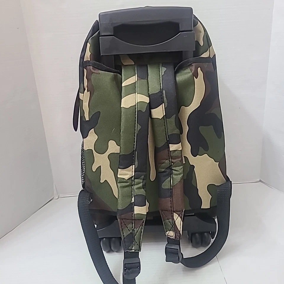 Rockland Double Handle Rolling Backpack, Camouflage, 17-Inch - Image 4 of 4