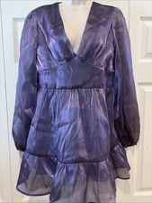 New With Tags Cider Long Sleeve Tunic Dress Purple XL