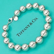 Authentic Tiffany  Co. 10mm HardWear Sterling Silver Ball Bracelet Medium 7.5  