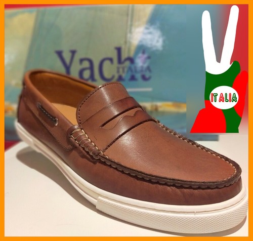 scarpe uomo pelle mocassini sportive barca 45 44 43 42 41 40 39 ITALIA VV - Foto 2 di 38
