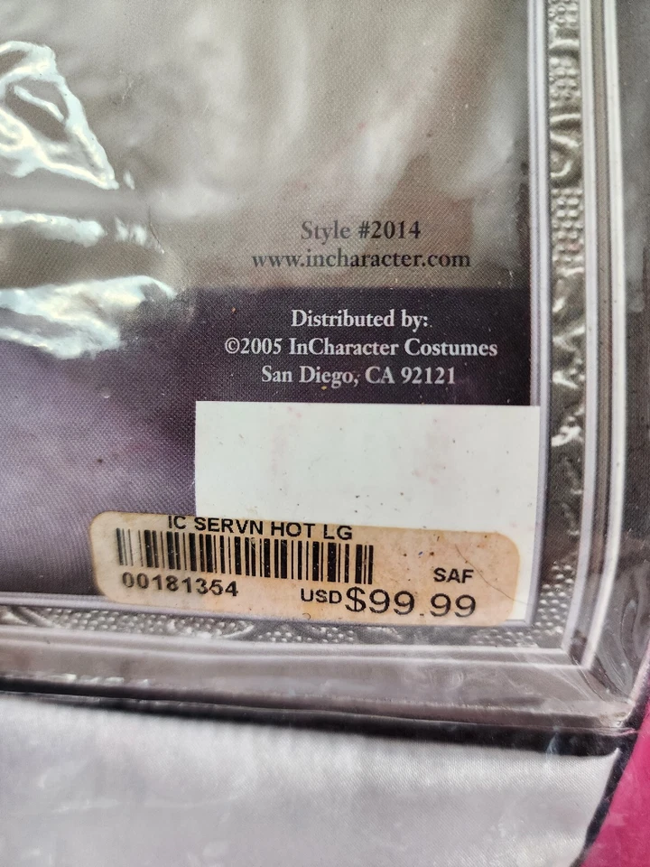 InCharacter Costumes Servin It Hot Halloween Dress Up Stretch Satin Dress Size L - Image 4 of 4