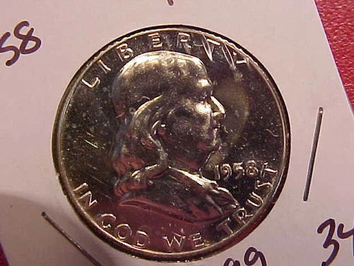 1958 FRANKLIN HALF DOLLAR - PROOF - SEE PICS! - (N6099)