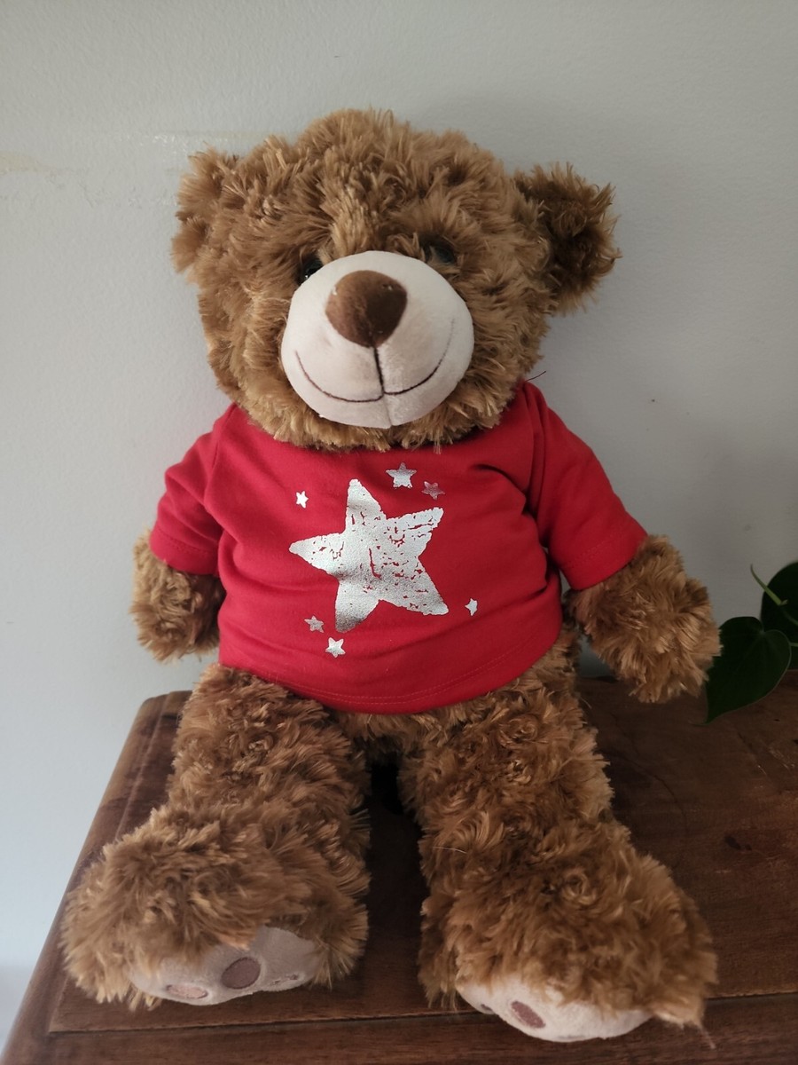 2015 MYER Christmas Brown Bear Hudson Red Knit Jumper Decoration