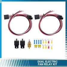 Dual Electric Cooling Fan Wire Harness Kit Electric Fan Relay Kit Radiator