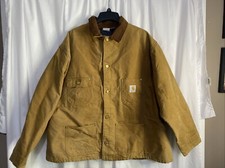VTG Carhartt Blanket Lined Chore Coat size 56 6BLC Made in USA Jacket