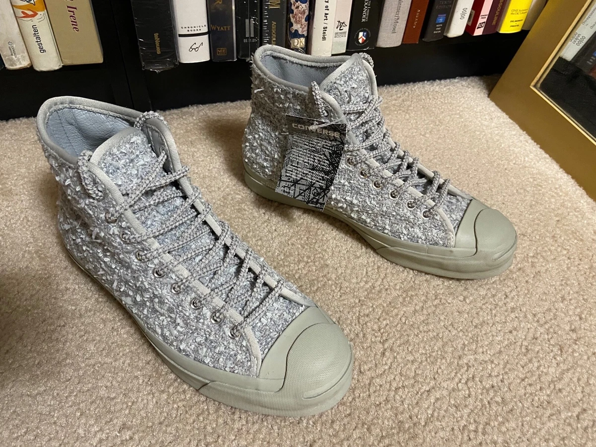 Converse x Bunney Jack Purcell hi Top fur Grey Womens 8.5 Mens 7 shoes 156176c