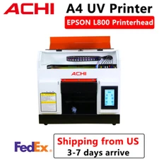 A4 UV Printer Epson L800 Flatbed Printer Head For Metal Phone Case Glass Wood US