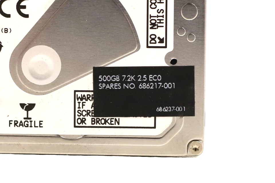 HP HTS725050A7E630 500GB 2.5" 3Gb/s 7.2K RPM SATA II HDD P/N: 686217-001 Tested - Image 3 of 3