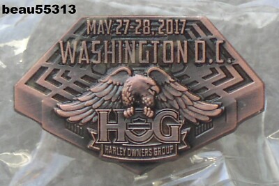  HARLEY DAVIDSON OWNERS GROUP HOG 2017 WASHINGTON DC ROLLING THUNDER POW MIA PIN