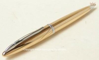 WATERMAN CARENE PINK GOLD BODY WITH CHROME TRIM BALL POINT PEN SPLENDID DESIGN!!