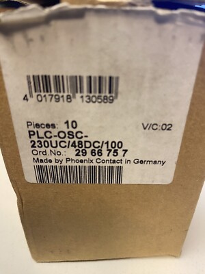 10x Phoenix Contact PLC-OSC-230UC/48DC/100 2966757 Relais neu