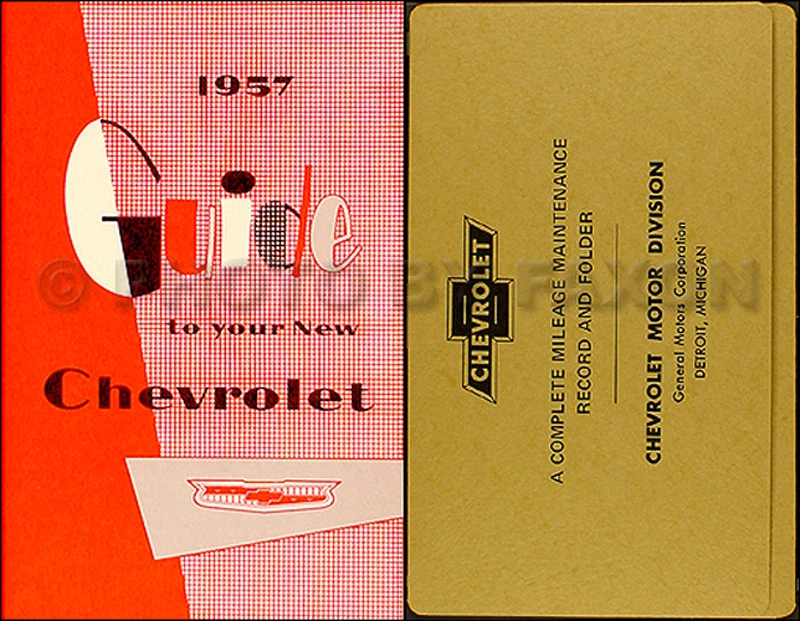 1957 Chevy Owners Manual with Envelope Bel Air Nomad 150 210 Chevrolet Car Owner