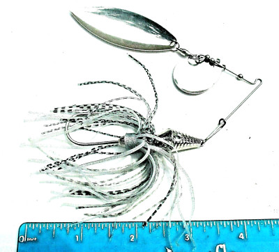1ct SILVER SHAD 3/4oz CO Willow BB SPINNERBAIT Bass Fishing Spinnerbaits Lures