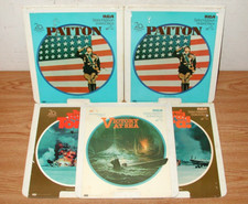 RCA SELECTAVISION CED VIDEODISCS: TORA TORA TORA-PATTON-VICTORY AT SEA-LOT OF 5