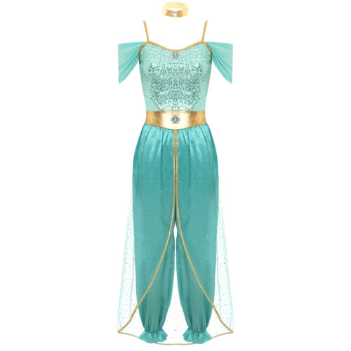 Womens Costume Metallic Dancewear Sleeveless Belly Performance Cosplay Sequin - Picture 13 of 44