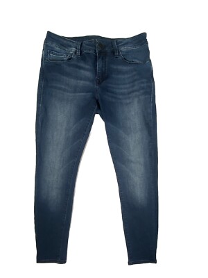 Mavi Jeans Ankle Dark Wash Mid Rise Skinny  Leg Women's Size 28 Comfort Stretch