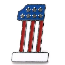 #1 USA Flag Decorative Snap Set Nickel 1" 1265-76 by Stecksstore