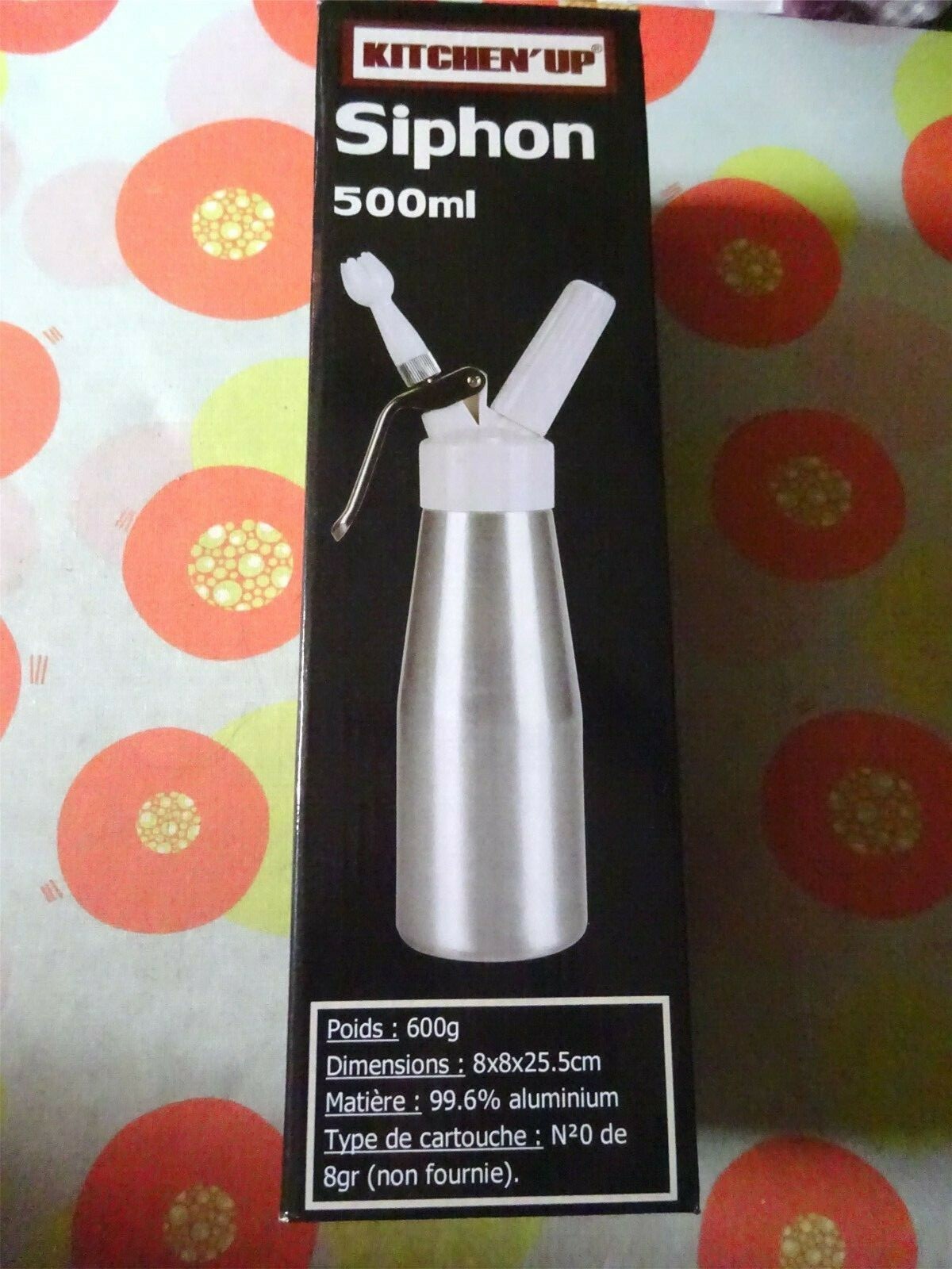 Siphon de cuisine Kitchen'Up 0,5L pour réussir vos crèmes fouettées maison