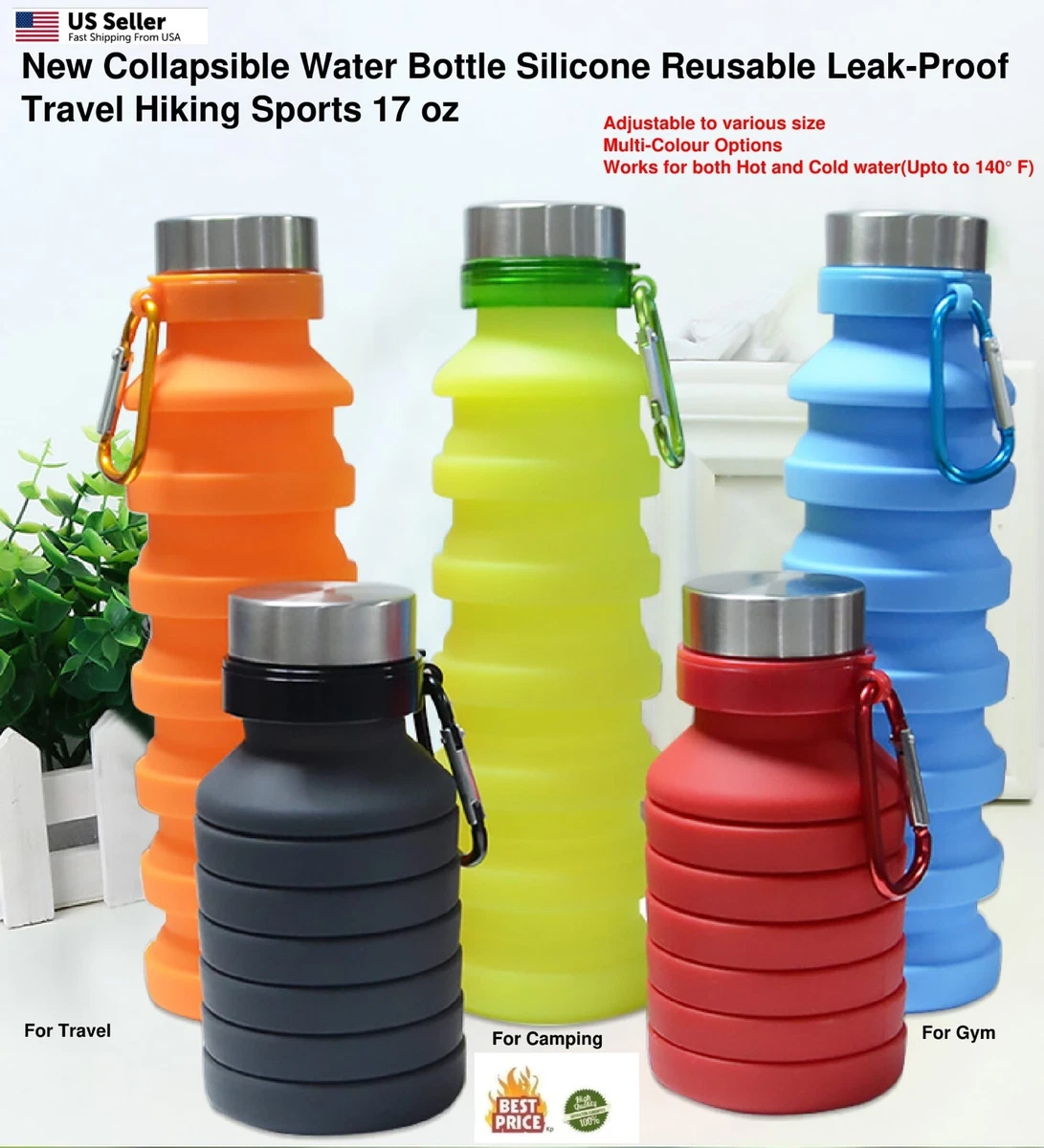  Collapsible Water Bottles for Traveling- Colorful